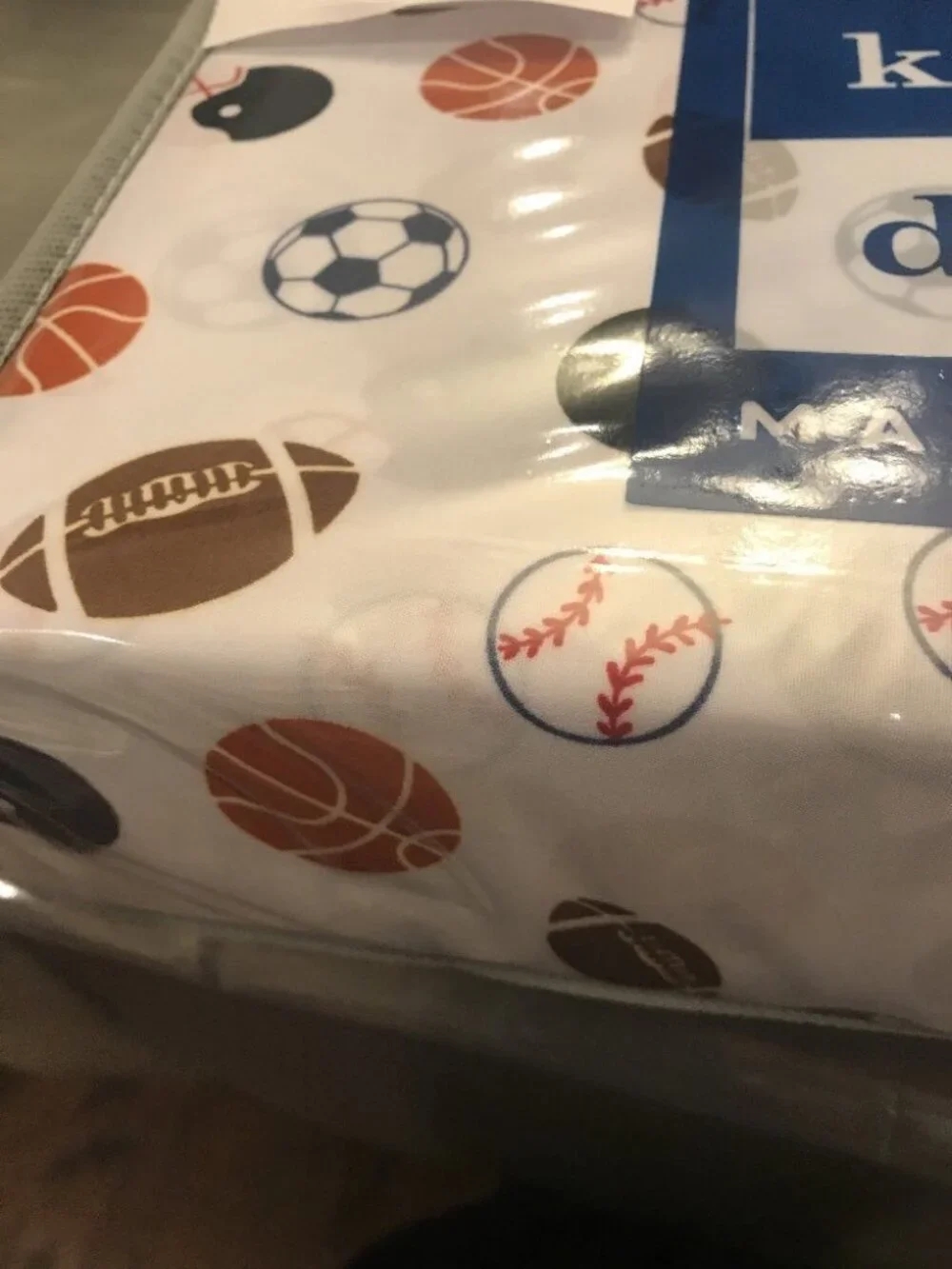 Max Studio Sheet Set Boys Bedding Balls All Sports Baseball Football Soccer